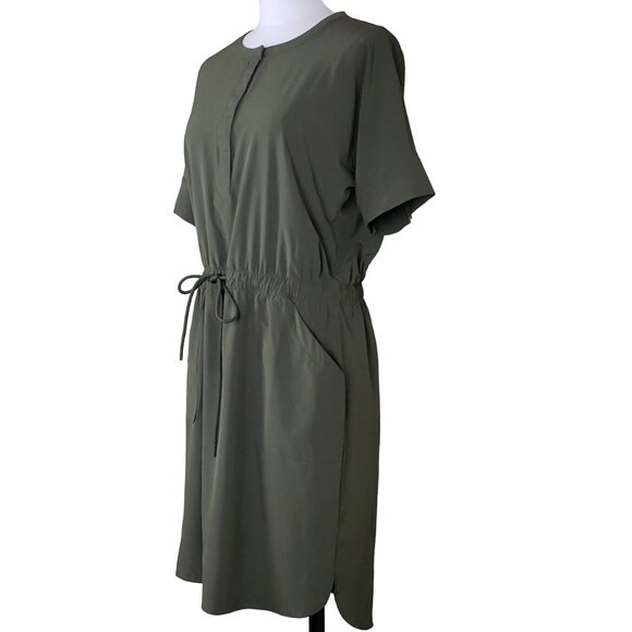T by Talbots Lightweight Small Dress Popover Olive Green SunWell UPF +50 - Picture 3 of 14
